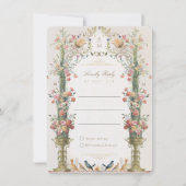 Imaginaire floral Mariage RSVP carte d'invitation (Devant)