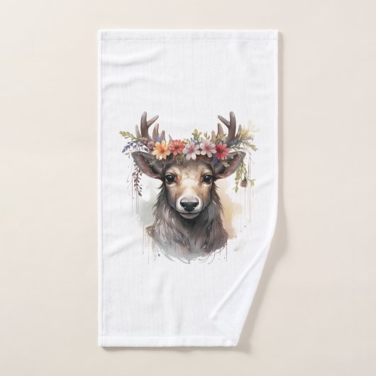 🌸 Imaginaire Floral Serviette de cerf 🦌 (Serviette à main)