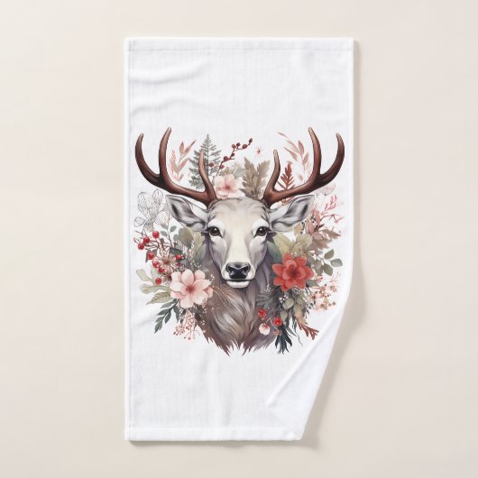 🌸 Imaginaire Floral Serviette de cerf 🦌 (Serviette à main)