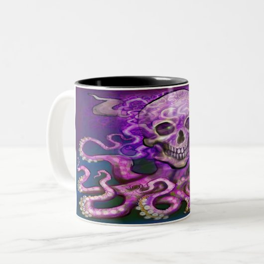 Imaginaire foncé Art café bicolore Mug (Devant gauche)