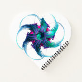 Imaginaire Fractal Tourne Carnet en forme de coeur (Dos)