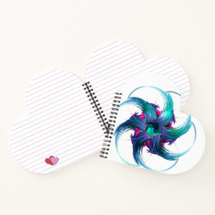 Imaginaire Fractal Tourne Carnet en forme de coeur