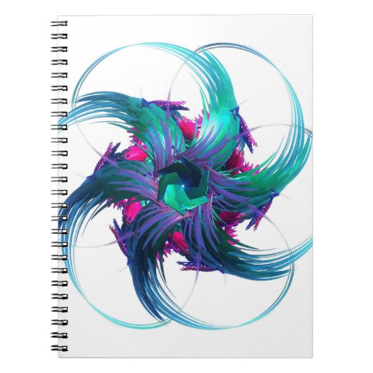 Imaginaire Fractale Tourne Carnet Spiral (Devant)