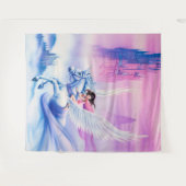 Imaginaire géant Princesse Unicorne tapisserie (Devant (Horizontal))