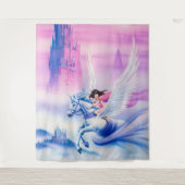 Imaginaire géant Princesse Unicorne tapisserie (Devant)
