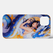 Imaginaire Girl & Blue Dragon coque iphone (Verso (horizontal))
