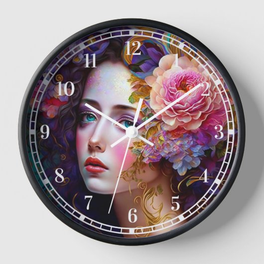 Imaginaire Glam Femme Pop Art Horloge (Recto)