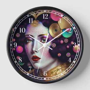 Imaginaire Glam Femme Pop Art Horloge