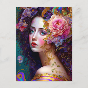 Imaginaire Glam Woman Pop Art Carte postale