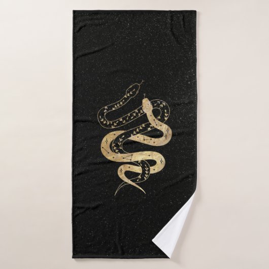 Imaginaire Gold et Black Mystical Snakes Serviette (Serviette de bain)