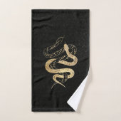 Imaginaire Gold et Black Mystical Snakes Serviette (Serviette à main)