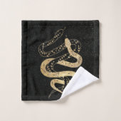 Imaginaire Gold et Black Mystical Snakes Serviette (Gant de toilette)