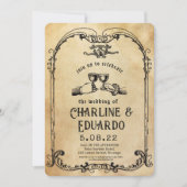 Imaginaire Gravure médiévale Faire-part de mariage (Devant)