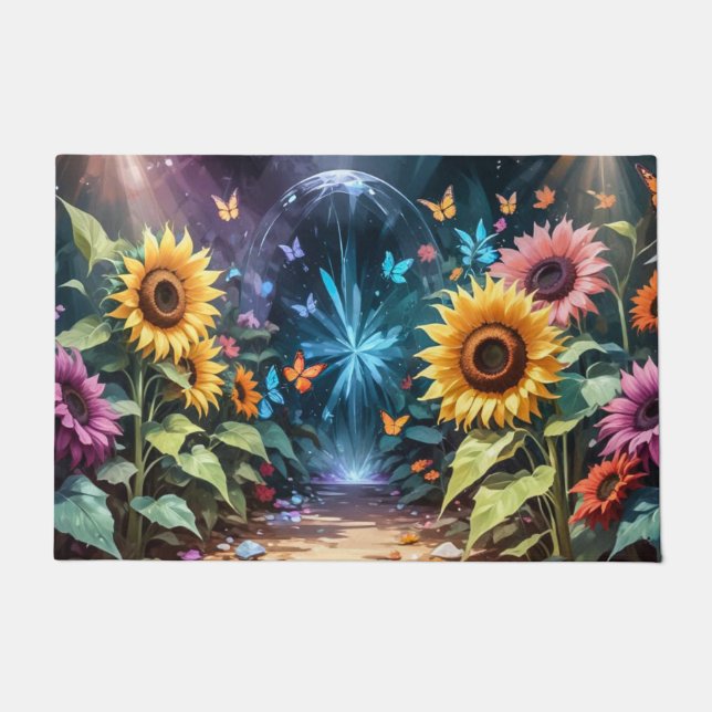 Imaginaire Jardin de printemps Tournesol tapis (Devant)