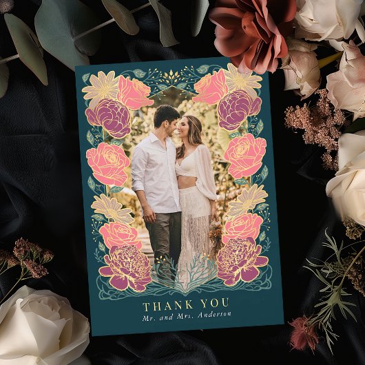 Imaginaire Jardin enchanté Carte de remerciements 