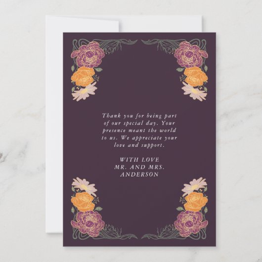 Imaginaire Jardin enchanté Carte de remerciements (Dos)