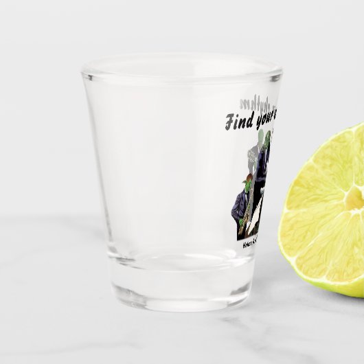 Imaginaire Jazz Musiciens Musique Art Shot Verre (Gauche)