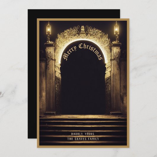 Imaginaire Joyeux Noël Carte de vacances (Devant / Derrière)