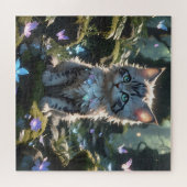 Imaginaire Kitty avec papillons Puzzle (Horizontal)