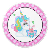 Imaginaire licorne filles bouton de chambre (Devant)