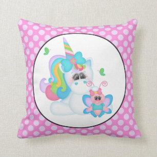 Imaginaire licorne filles salle coussin