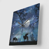 Imaginaire magique Unicorne et horloge Pegasus (Angle)