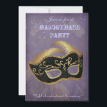 Imaginaire Masquerade party Invitation<br><div class="desc">une invitation à la mascarade violette tendance,  facilement personnalisable,  cliquez sur "customiser" pour d'autres options : ajout,  modification,  suppression,  redimensionnement,  recoloration,  restylage,  texte et images</div>