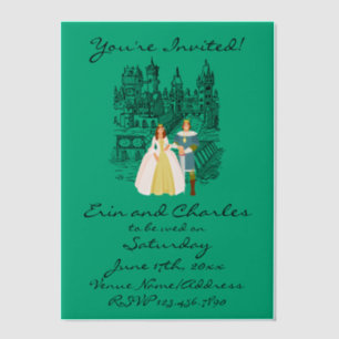 Imaginaire médiéval Green Wedding Invitations