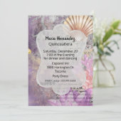 Imaginaire Mermaid Quinceañera Invitation (Debout devant)