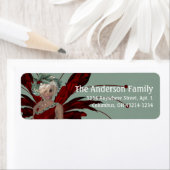 Imaginaire Noël Fée Étiquette de adresse - blonde (En situation)