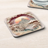 Imaginaire Papier Paysage Coupe Dessous de verre e (Côté gauche)