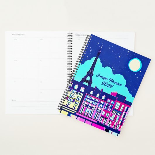 Imaginaire Paris sous une Pleine lune (Devant avec enveloppe)