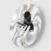 Imaginaire Piano Music Amateurs Horloge murale (Angle)
