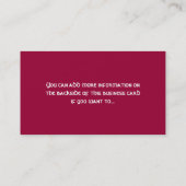 Imaginaire Queen Design 2 Cartes de visite (Dos)