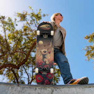 Imaginaire robotique skateboard de chat