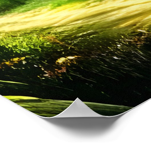 Imaginaire sabertooth doré | AI Art Poster (Coin)