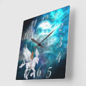 Imaginaire Sky Pegasus Horloge murale (Angle)
