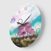 Imaginaire Toadstools Horloge murale (Angle)