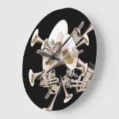 Imaginaire Trumpets Musique Amateurs Horloge mural (Angle)
