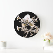 Imaginaire Trumpets Musique Amateurs Horloge mural (Maison)