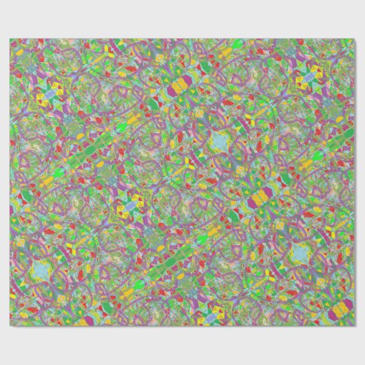 imaginaire vert bijou sari comme emballage cadeau (Plat)