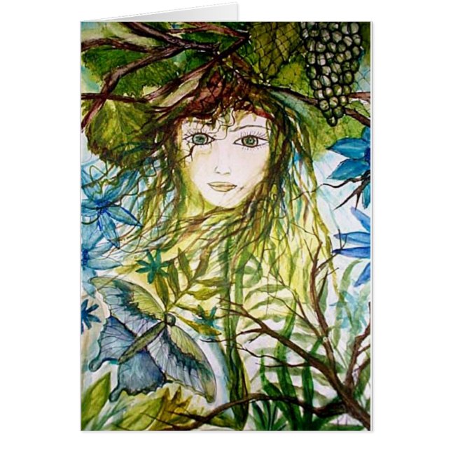 Imaginaire vert de fille - papillon (Devant)