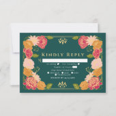 Imaginaire vert Enchantée Mariage de jardin RSVP (Devant)