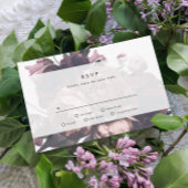 Imaginaire violet Floral Rose mariage carte RSVP