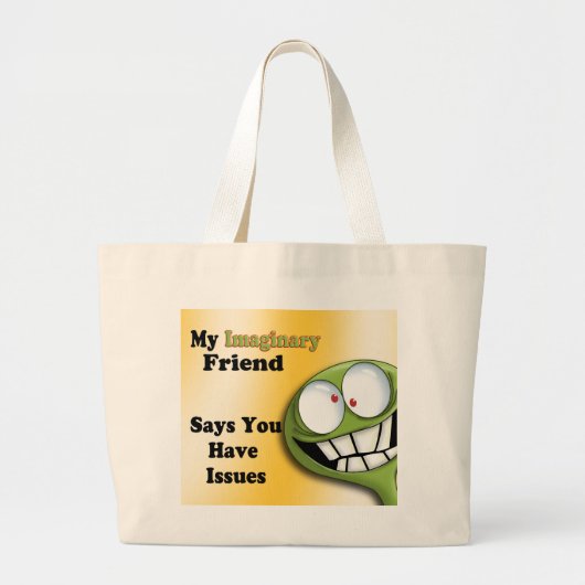 Imaginaire vriend grote tote bag (Voorkant)