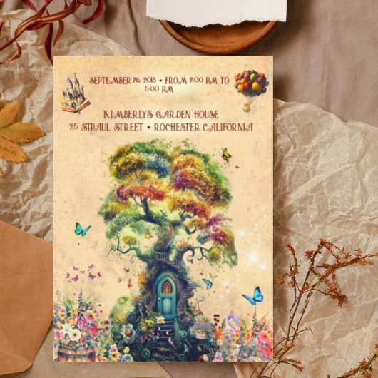 Imaginaire Whimsical Invitation de fête d'annivers