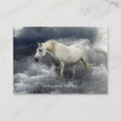 Imaginaire White Horse & Ocean Surf Carte de visit (Dos)