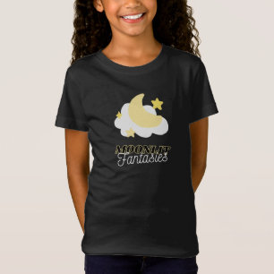 Imaginaires Lune Jaune Noire T-Shirt pour enfant