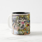 Imaginarium Antiquaire Collage Mug à deux tons (Devant gauche)