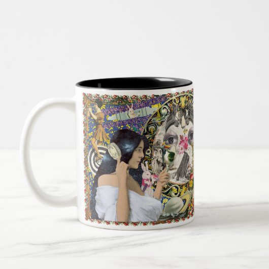Imaginarium Antiquaire Collage Mug à deux tons (Gauche)